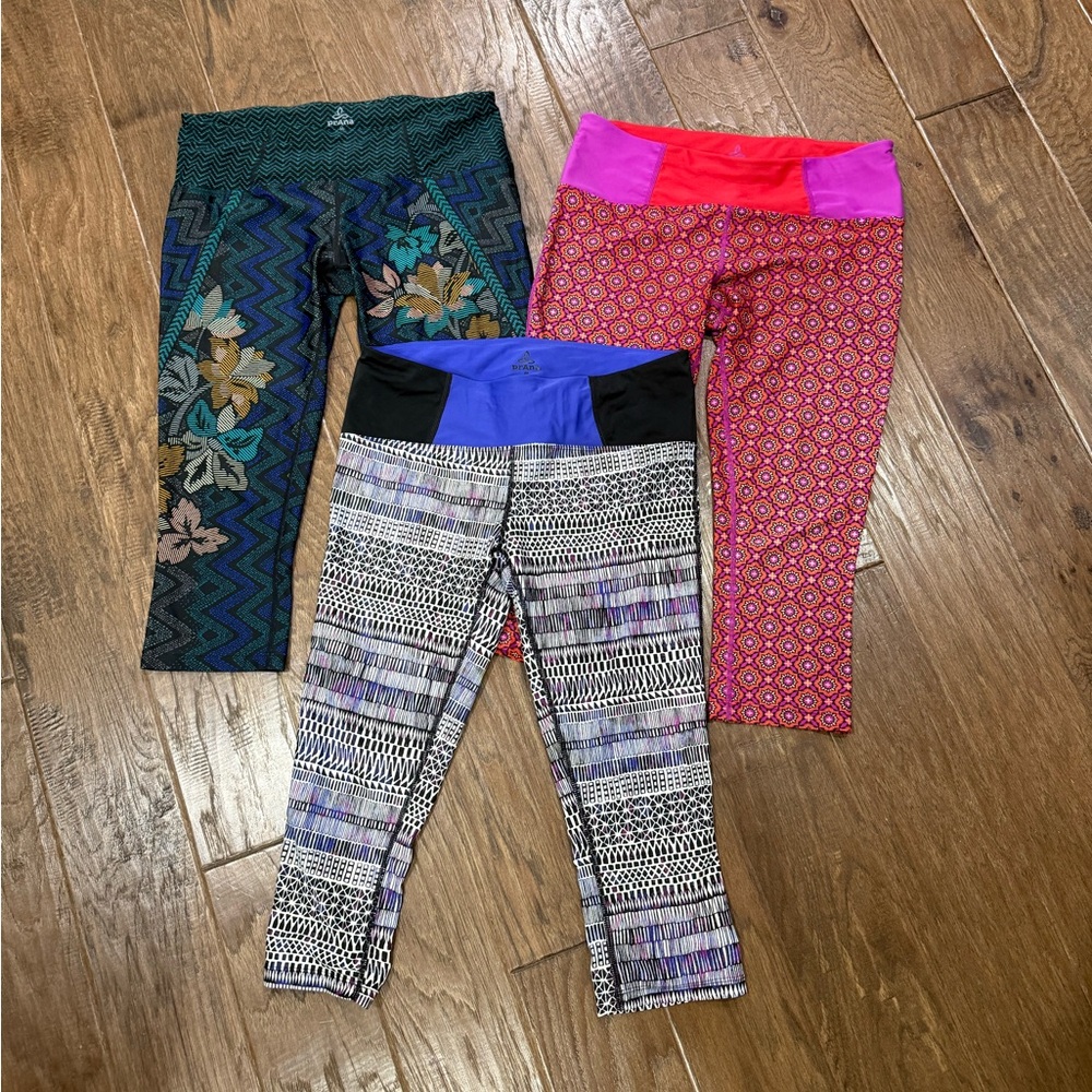 PRANA Capri legging set of 3 yoga swim